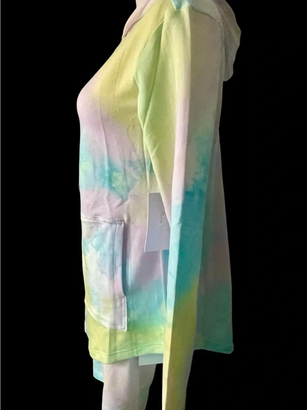 Rose Velvet Tie Dye Hoodie & Shorts Lounge Set NWT S–L
